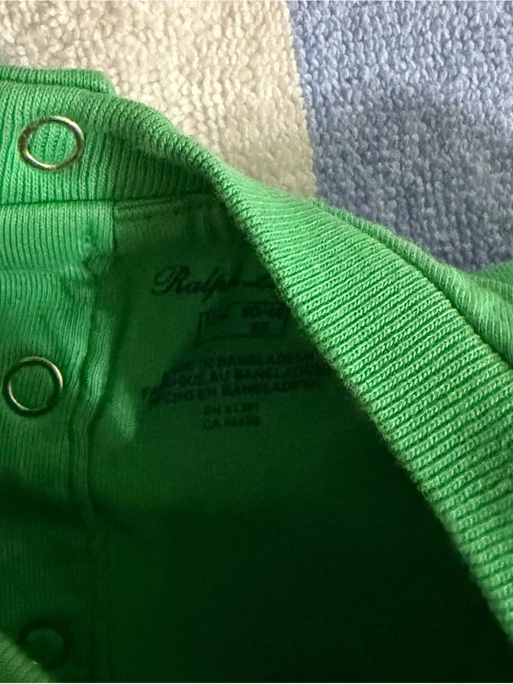 Ralph Lauren Size 12 Months Kids' Green Polo Bear Graphic Onesie Outfit
